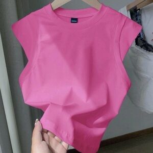 💥Bundle 5 for $15! Pink Cap Sleeve Athletic Performance Top